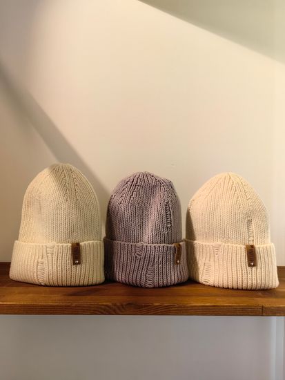 Шапка LuNa Fire-рвань Св.серый hand made 100% меринос