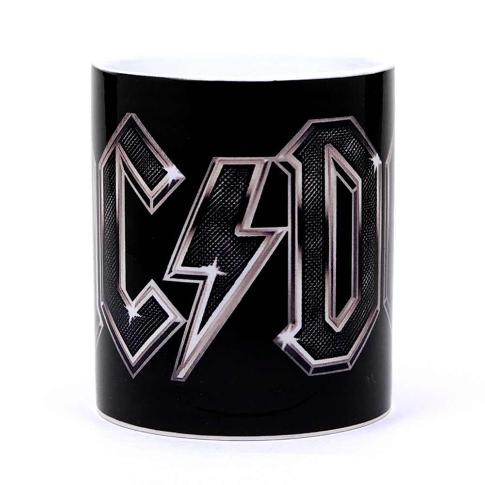 Кружка AC/DC надпись серебряными буквами (429)