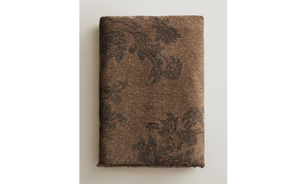 Zara Home плед из полиэстера, коричневый, 140x190 см · 3371/004