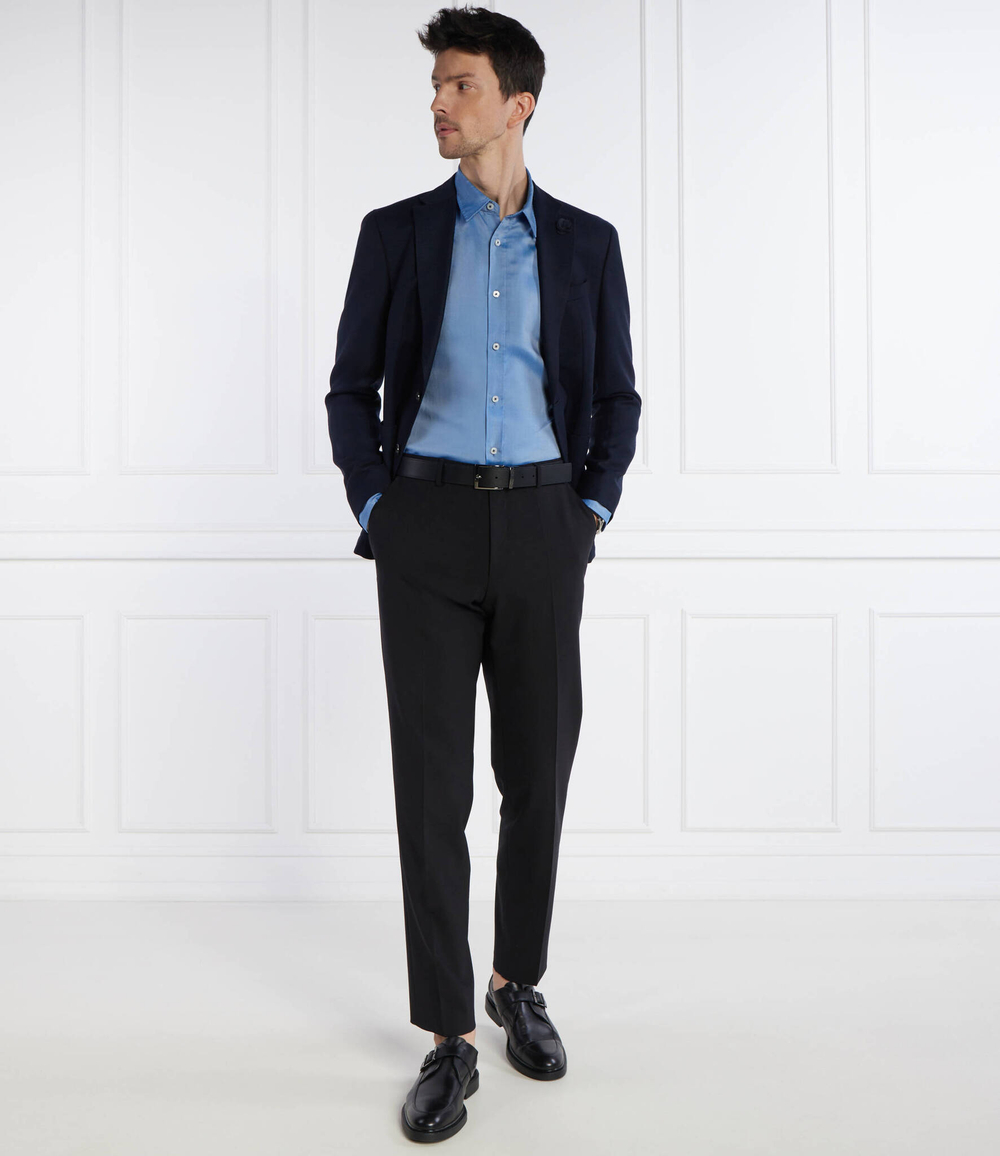 Рубашка S-LIAM BOSS BLACK - голубой(50513378)