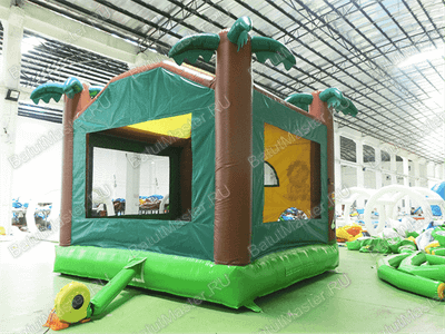 Коммерческий надувной батут "Джунгли" с крышей