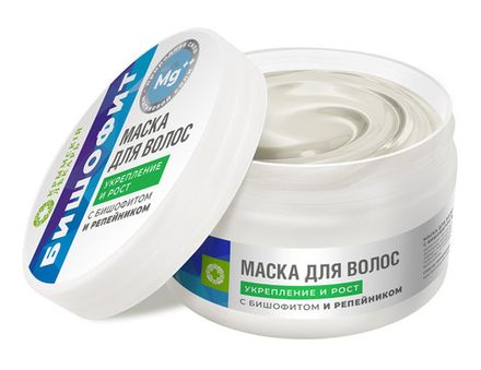 Бишофит Маска для волос "Укрепление и рост" с репейником