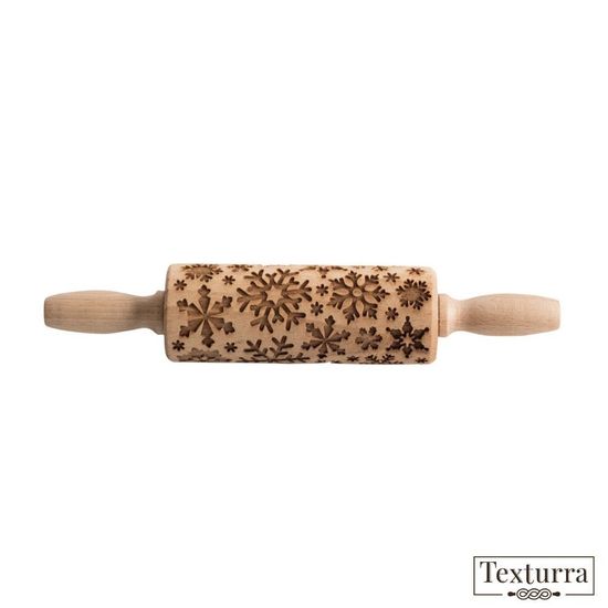 Малая скалка с узором Снежинки