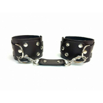 Наручники кожаные Sex Game коричневые