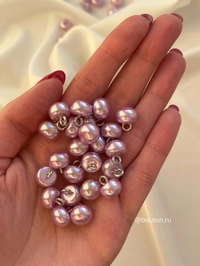 Пуговицы Жемчужные15 розовые лавандовые