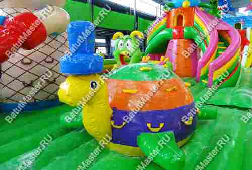 Коммерческий надувной батут "На страже добра 2" 30*9*7 м