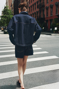 ZARA ДЖИНСОВАЯ КУРТКА Z1975, СИНИЙ