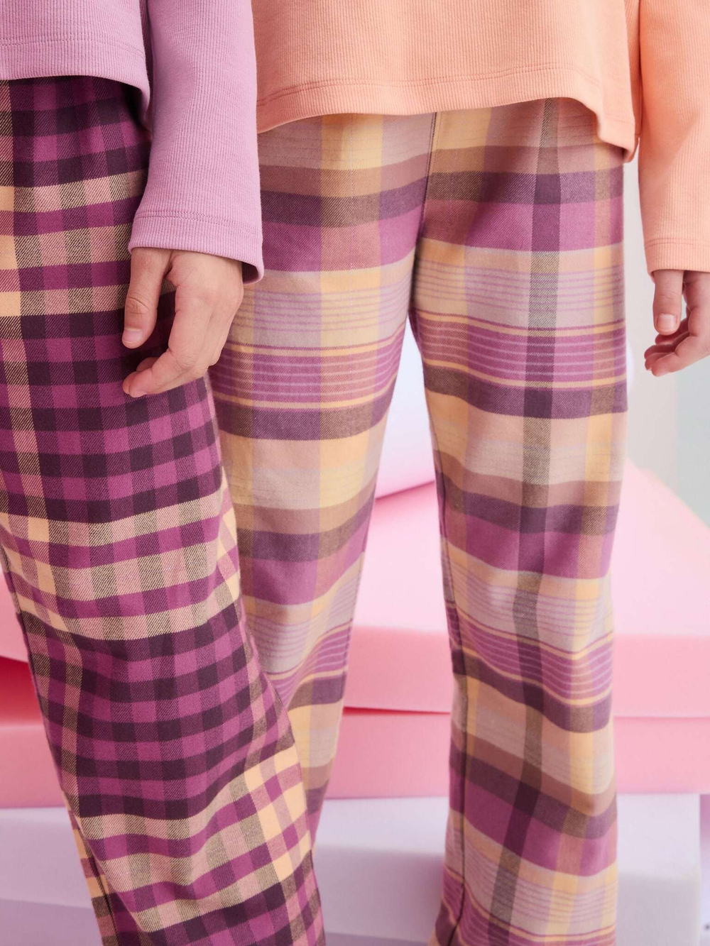 Пижама для девочки Next 196-728, 2 шт., Розовый, Персиковый