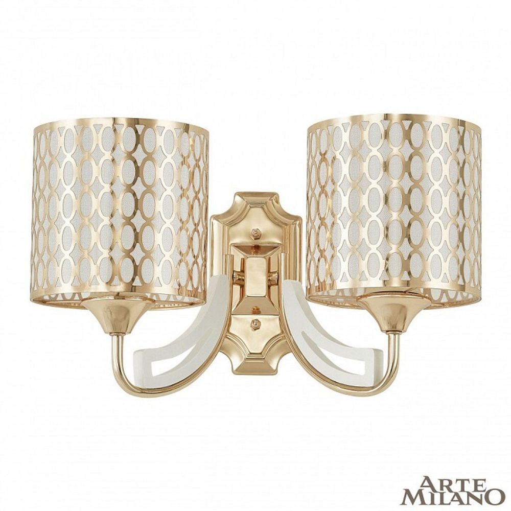 Бра Arte Milano Florentia-3387 303387/2W Wh/Gd