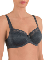 Тесный бюстгальтер с кружевом и змеиным принтом (Размер: 90D) (Цвет: серый)