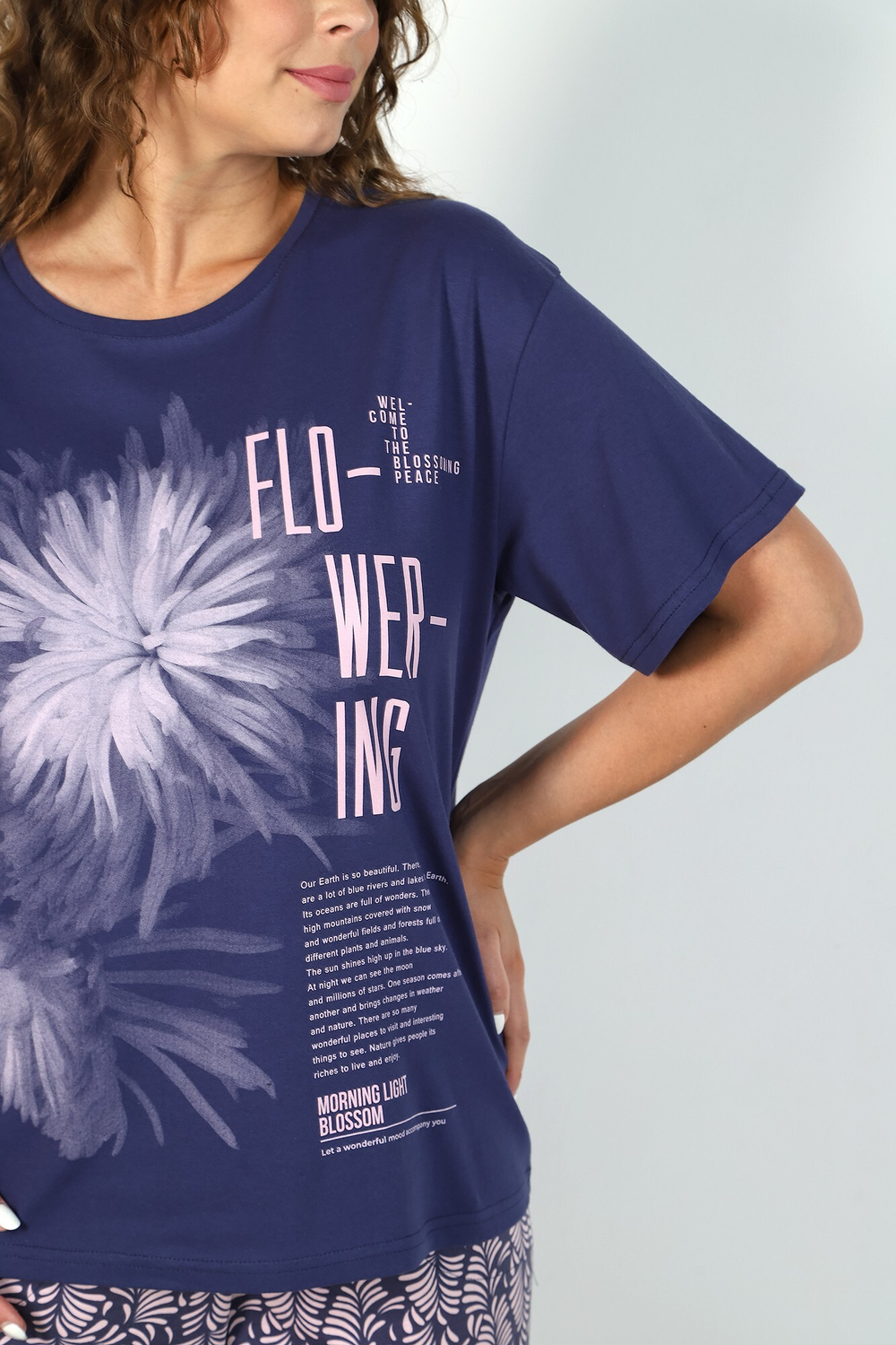 [m]Пижама женская штаны+футболки к/р Венесуэла-2 К-724