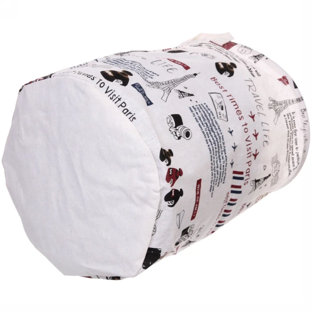 Корзина для белья складная круглая Париж 44*34 см