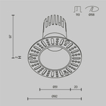 Встраиваемый светодиодный светильник Maytoni Dip DL120-10W-4K-TRS-W