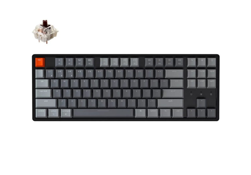 Клавиатура Keychron K8 (Brown Switch) Wireless White LED Black (K8-G3)