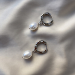 Серьги бижутерия с натуральным жемчугом Викторинэль