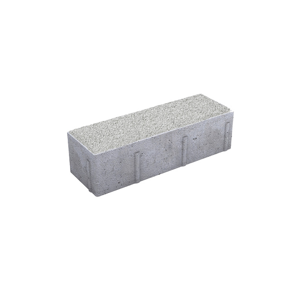 Тротуарная плитка ПРЯМОУГОЛЬНИК 300х100 мм - Гранит Белый