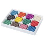 Пластилин классический ЮНЛАНДИЯ "ВЕСЁЛЫЙ ШМЕЛЬ", 12 цветов, 204 г, СО СТЕКОМ, КВАДРАТНЫЙ, 104823