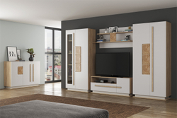 Шкаф для одежды Дора 30.01-02, Дуб Сонома, Белый