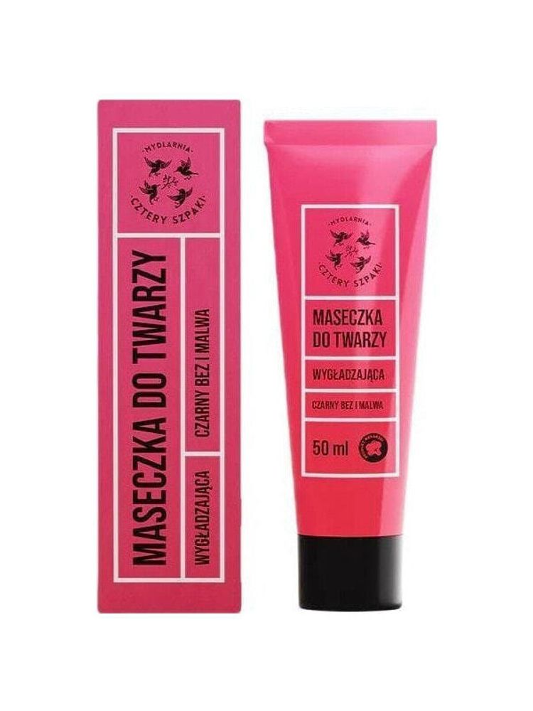 Mydlarnia Cztery Szpaki Mydlarnia Cztery Szpaki Wygładzająca maseczka do twarzy Czarny Bez i Malwa 50ml