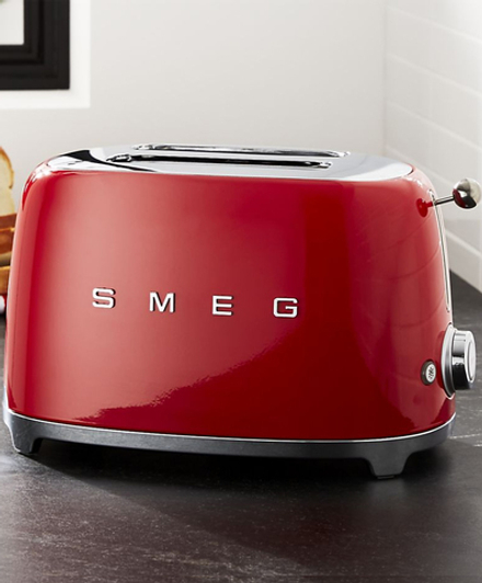 Smeg Тостер на 2 тоста, красный