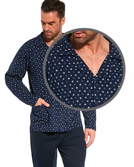 Пижама мужская на пуговицах с длинным рукавом и брюками Cornette 114/56