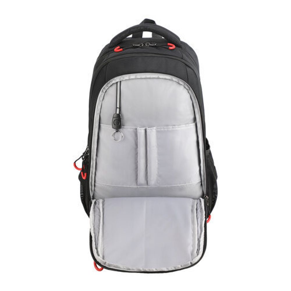 Рюкзак BRAUBERG URBAN универсальный, 3 отделения, светоотражающий принт, "Darkness", черный, 45х30х14 см, 270754