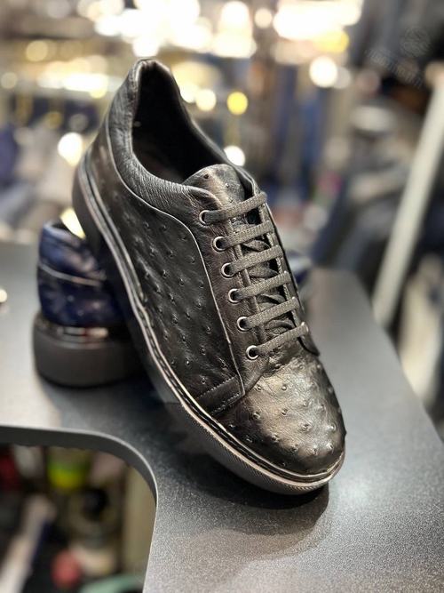 Кеды из кожи страуса