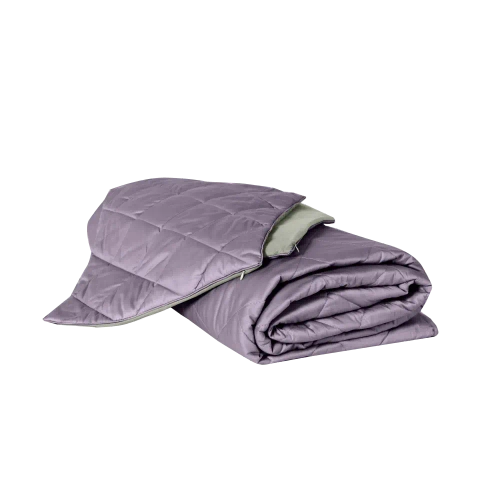 Покрывало + наволочка BuyColor Фиалка/Шалфей