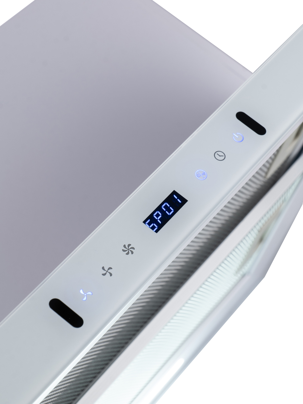 Кухонная вытяжка MACBI B-MTA-G60GW WHITE 1200м3/ч Белая, Жесты+Wi-Fi, авто выдвижная