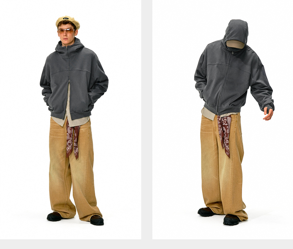 Худи Nothomme Zipper face Heavyweight 400g hoodie