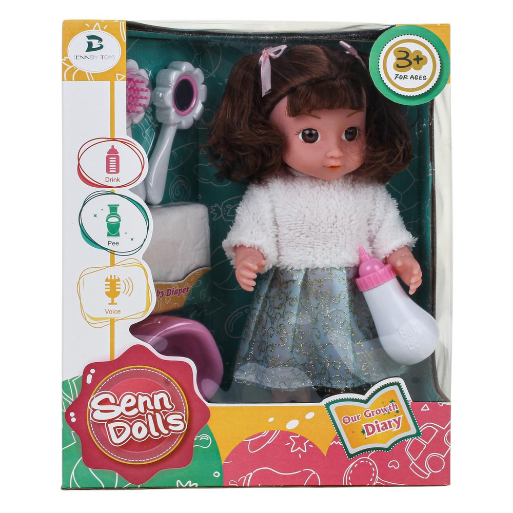 Пупс функциональный с аксесс., коробка SNB126J