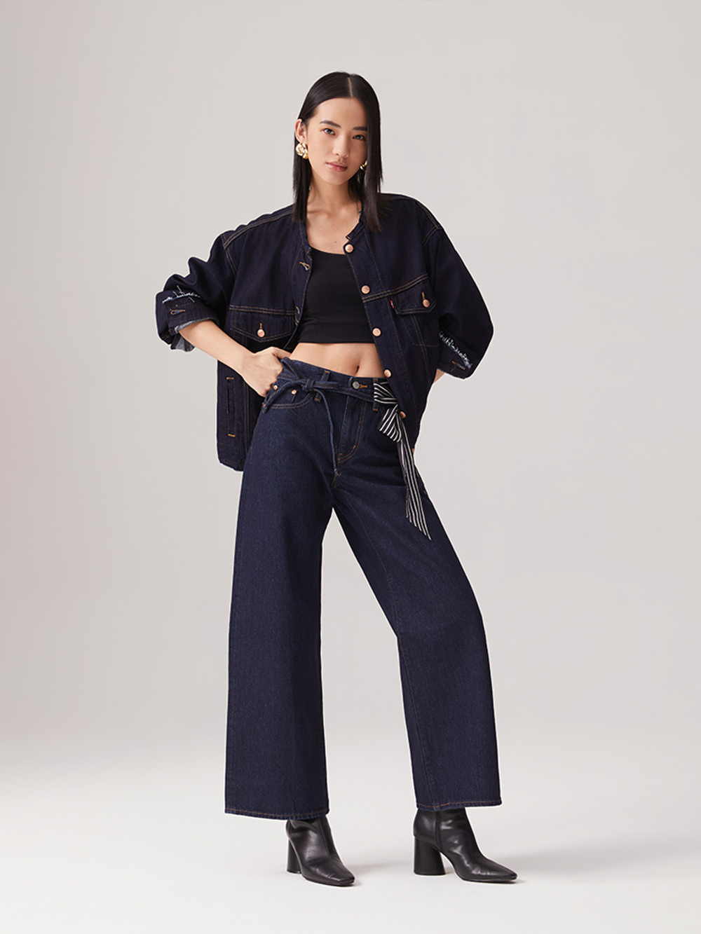 Женские свободные прямые джинсы Levi's XL Straight A8701-0007