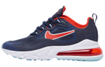 Nike Air Max 270 React "USA" Olympic air cushion woven shock absorption non-slip wear-resistant low-top running shoes men's blue and red