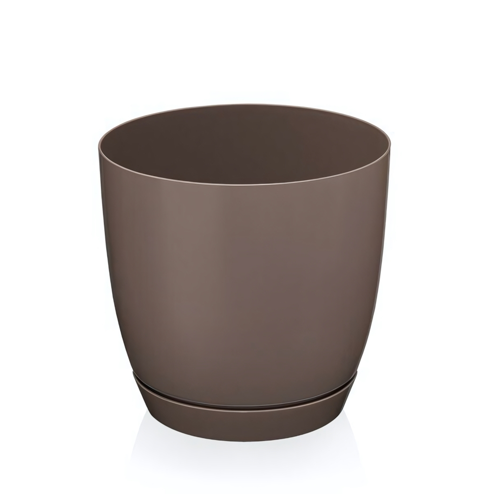 Кашпо "Глория" №1 0,7 л с поддоном цвет в ассортименте