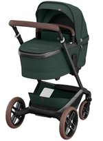 Детская коляска Maxi-Cosi Fame 3 в 1 с автокреслом Coral 360 Essential grey Twillic Green/зеленый
