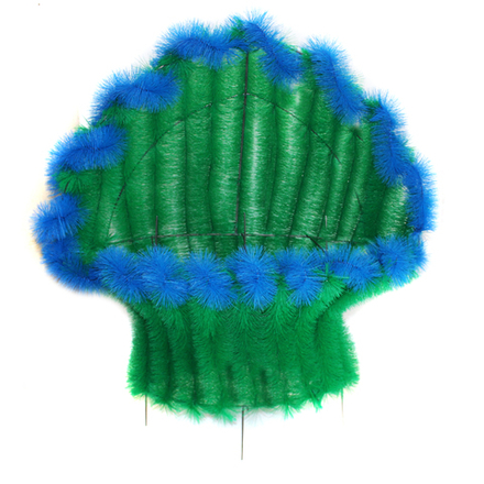 К43 корзина "Ракушка с цветным ершом"