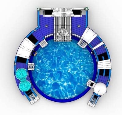 Наземный аквапарк «Морское царство» 21×20×6 м