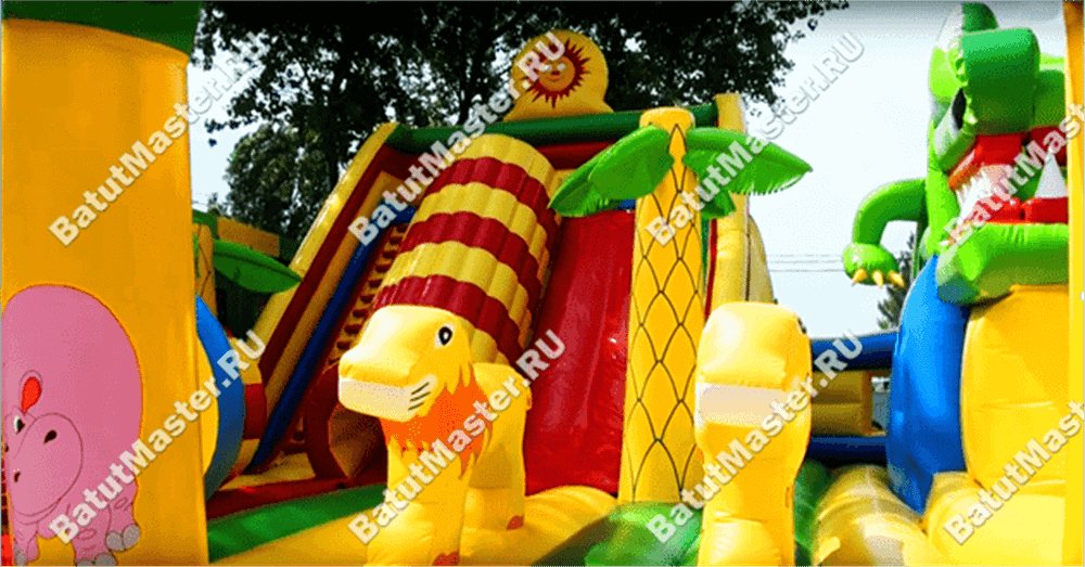 Надувной батут "Мульти-сафари крокодил"