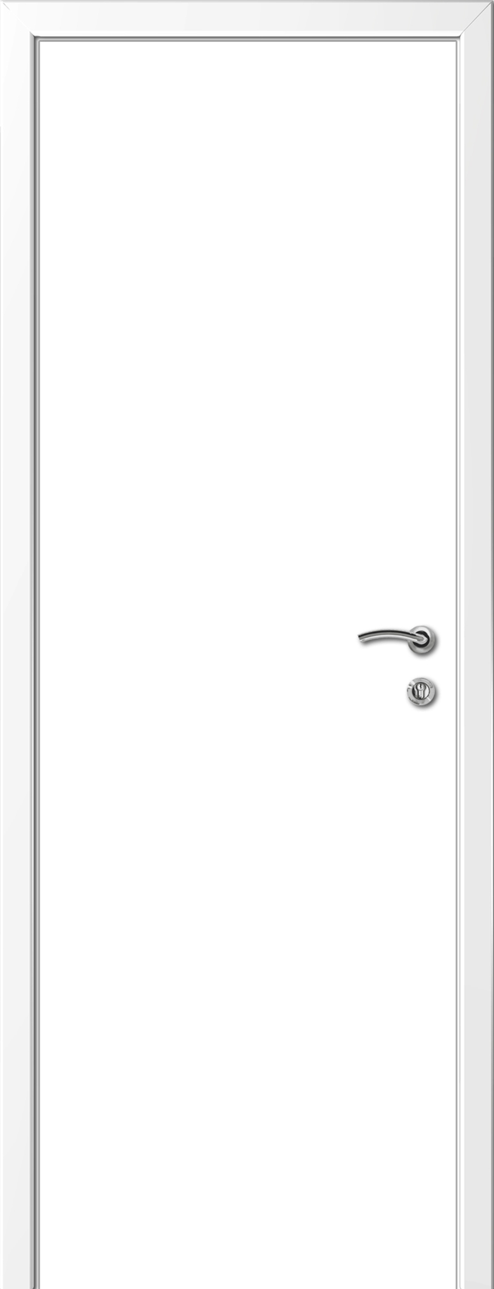 Дверь влагостойкая пластиковая KAPELLI multicolor ДГ RAL 9016 Белый + коробка