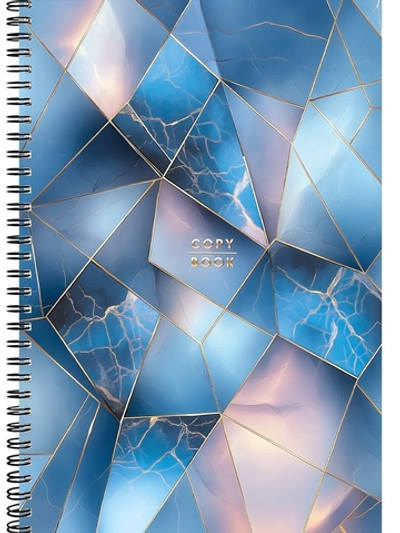 Тетрадь А4 60л. Клетка "Красивый мрамор" гребень, мелов.облистер (Проф-Пресс)