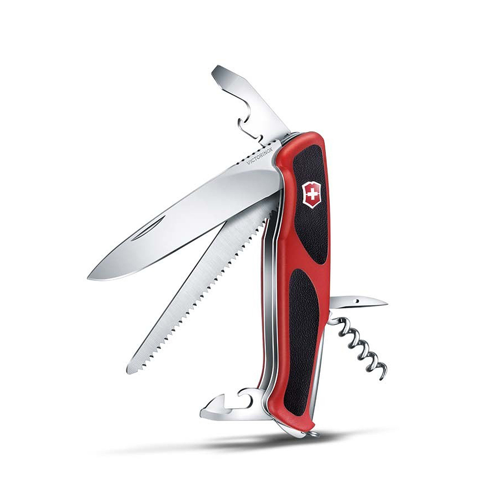 Нож перочинный Victorinox RangerGrip 55 (0.9563.C) 130мм 12функций красный/черный