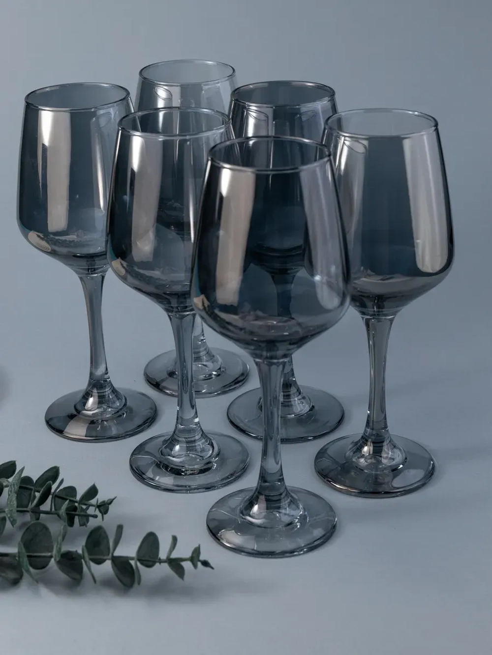 Набор бокалов для вина, 450 мл, 6 шт. серые