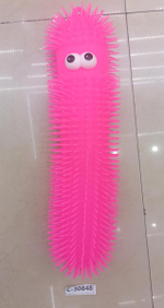 Мякиш волосатик со светом 50 см, 4 цвета микса, с-30848м