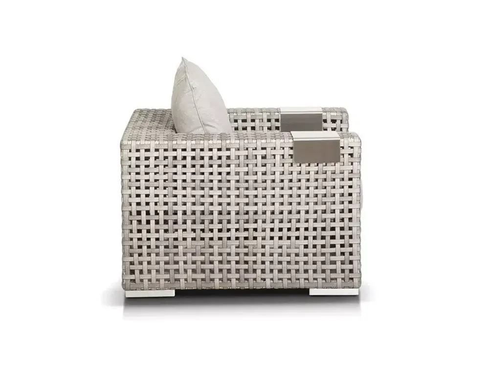 "Тито" лаунж-зона из искусственного ротанга, цвет серый