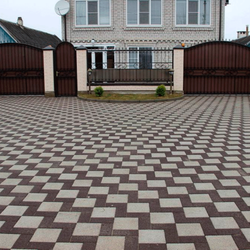 Тротуарная плитка КВАДРАТ 300х300 мм - Гранит Белый