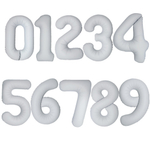 Фольгированные цифры в белом цвете 66 см / 102 см