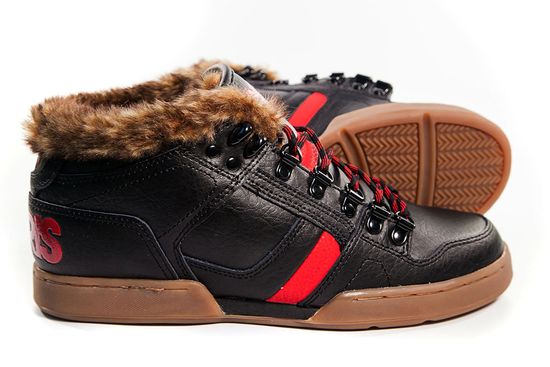 Полуботинки Osiris Nyc 83 Mid Shr Blk/Red/Gum.