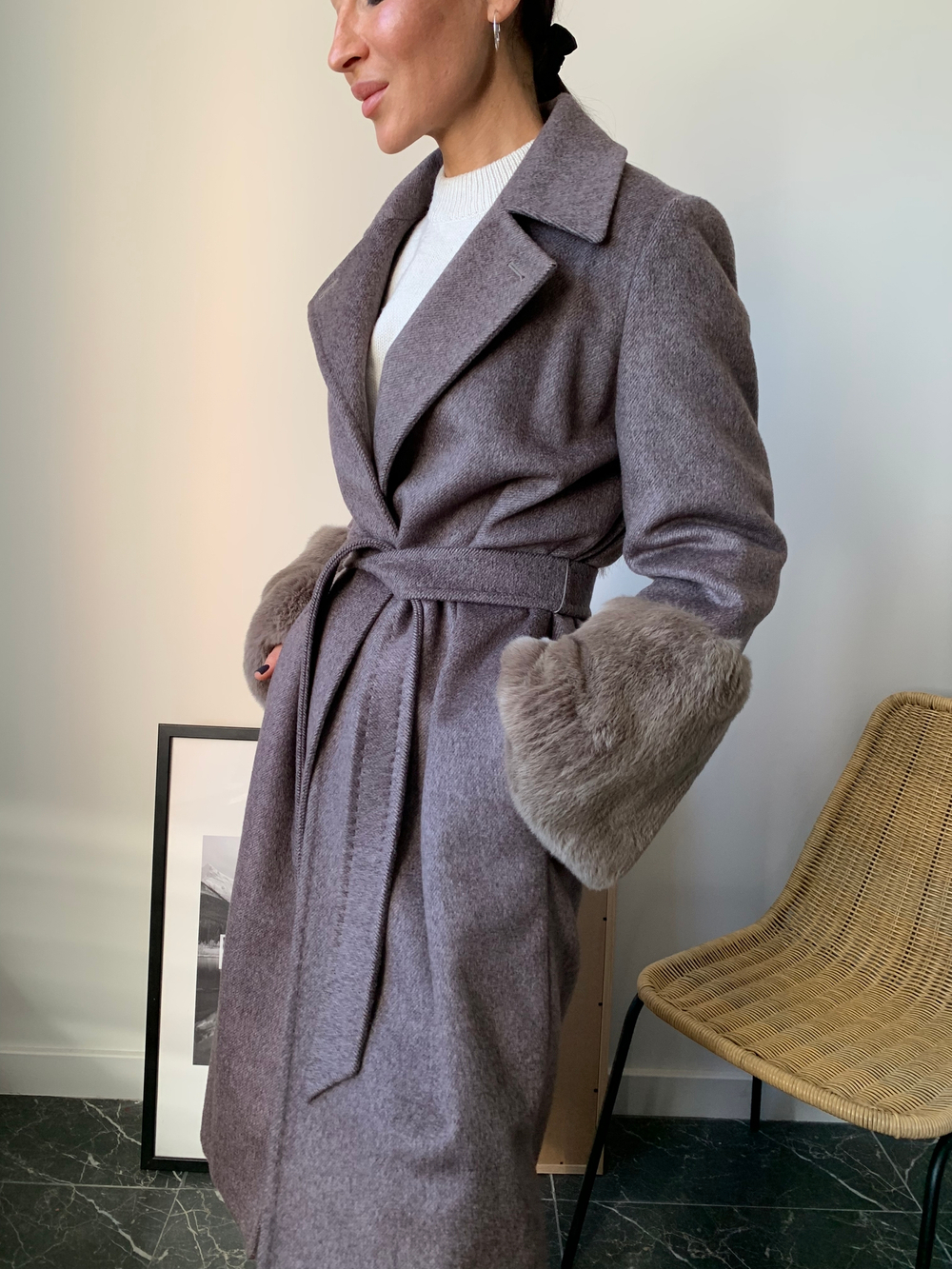 Кашемировое пальто MaxMara, S/M оригинал