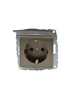 Розетка MONO ELECTRIC с заземлением с крышкой бронза