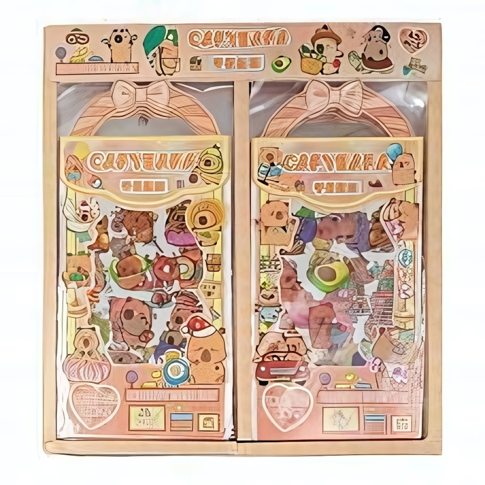 Наклейки лазерные 22*11см. "Капибара" 40шт. в шоубоксе (Центрум)